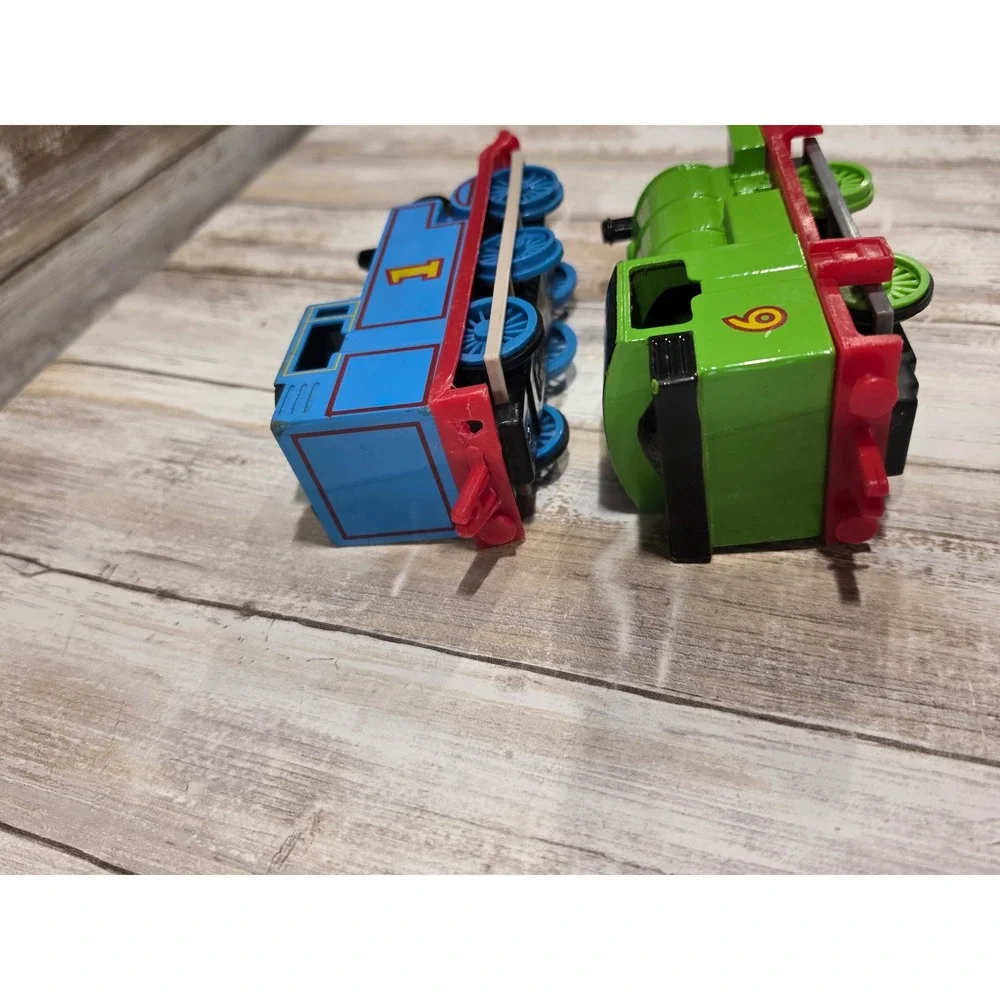 Vintage Thomas & Percy ERTL Toy‎ Trains Blue Green 1990s Set READ